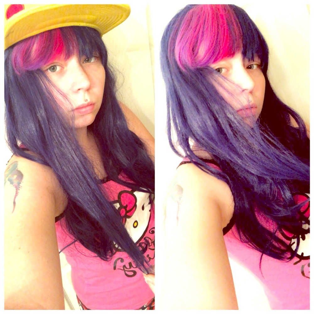 Cute synthetic Twilight Sparkle MLP wig